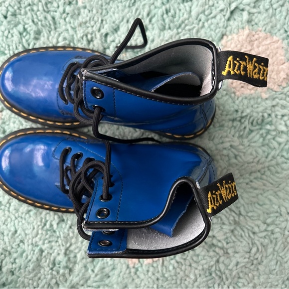 Dr. Marten 1460 Boot Women UK 4 EU 37 Patent Leather Royal Blue Lace Up - Picture 5 of 9